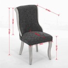 2 Set Mid-century Snow Velvet Dining Chairs Upholstered Comfort Accent Seating
