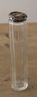 Antique Vintage Art Nouveau Sterling Lid Glass Vanity Dresser Jar 7  Tall