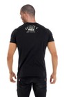 Avenue George V Paris Short Sleeves Black T-shirt Rhinestone Golden Teddy Bear