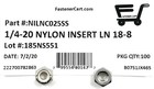  100  1 4-20 Stainless Steel Nylon Insert Lock Nuts -locking Hex Nuts 1 4-20