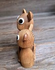 Vintage  Japan Cryptomeria Wood Figurine Mice