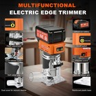 Brushless Cordless Wood Router 21v Compact Palm Router Trimmer 2  4 0ah Batteries
