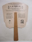 Vintage 1939 Hand Fan Advertisement L b  Hair Oil For Non Frizzy Ends W  Roynton