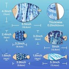 Putuo Nautical Beach Wall Decor - Wooden Fish Sculpture For Lake House  6 5 In