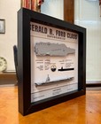 Gerald R Ford Class Carrier Display Shadow Box  Cvn-78  9  X 9   Black