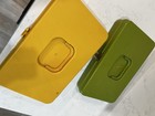Vintage Lot Of 2 Sewing Box Thread Holders With Thread 