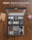 Watch Box  12 Slots Pu Leather Watch Display Case Removable Watch Pillow