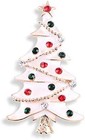 5 Pcs Vintage Crystal Christmas Tree Brooch Pin Jewelry Gift Accessories Woman