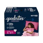 Goodnites Girls Nighttime Bedwetting Disposable Underwear - Size Xl - 28 Ct