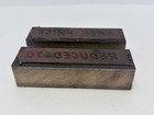 2 Vtg Wood Metal Letterpress Print Block Stamps   reduced To     sale Price 