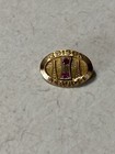 Antique 10k Yellow Gold Edison Service Pin 2 Ruby 3 15g 9-23-27