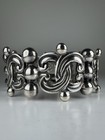 Vtg Maximillan Modragon Mexico 980 Taxco Incised Link Bracelet 49 39g Size 6