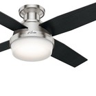 Hunter Fan 44 Inch Contemporary Brushed Nickel Indoor Ceiling Fan With Light Kit