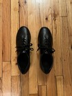Men   s Size 13 5 M Capezio Black Leather Tap Shoes  Lightly Used  Org   77  
