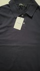New Theory Men s Goris Collared Baltic Main Knit Short Sleeve Sweater Size L