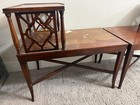 Lot Of 2 Vintage Mid Century Mahogany 2-tier Fretwork End Side Tables 22 