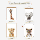 Set Of 6 Baby Safari Nursery Wall Decor - Picture Cute Animal Wall Prints On    