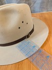 Vintage Beaver Fur Fedora Felt Western Hat Beige Almond 7 1 8 Women s Mens  r04 