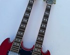 Double Neck 6   12 String Electric Guitar Bone Nut Glossy Finished Solid Body
