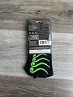 Pack Of 2 Pair Toeless Yoga Socks Small medium Grey Black Women 5-10 Men 4-9