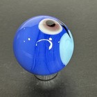 Contemporary Handmade Art Glass Marble 1 34  Blue Love Bird Mib Artist Signed 