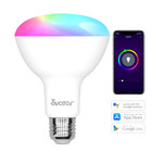 4 Pack Smart Led Bulb  Br30 13w 910lm Rgbw E26 Base Work With Alexa Google App