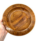 Vintage German Wood Inlay Bread Plate Communion Tray Lord s Prayer Brotteller