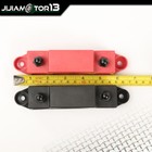 12v 250a 4 Post Busbar Bus Bar Power Distribution Block With Cover 5 16  Blk red