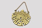 Holy Land Jerusalem Brass Wall Plaque  Israel Jewish Wall Decor  Vintage Judaica
