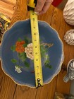 Vintage Japanese Enamel Brass Cloisonne 10 5  Bowl Pink Red Flowers   Bird