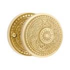 Rice Round Rosette Double Dummy Set In Polished Brass - 4 Door Knob Choices