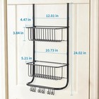 Over The Door Shower Caddy Rustproof Hanging Bathroom Storage Organizer W  Hooks
