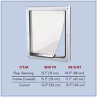 Trixie 2-way Flap Dog Door For M-xl Dogs Pets  size 12 x14 75   Diy Install New