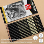 12pcs Charcoal Pencil Set Soft Medium Hard Drawing Sketch Shading Art Supplies