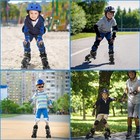 Kids Roller Skates For Boys Girls Children Beginners  4 Sizes Adjustable Roll   