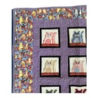 Handmade Cat Quilt Lap Blanket 36x40 Whimsical Kitty Patchwork Throw Feline