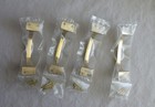 Nos Solid Brass Window Sash Lifts Pulls Handles - Lot Of 4 With Screws Nip