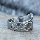 Stainless Steel Mens Celtic Irish Claddagh Wedding Band Ring Size 7-15 Gift