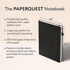 A4 Hardback Notebook  Vegan Leather Journal Lined  310 Pages  A4  Black 