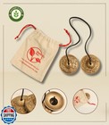 Tibetan Tingsha Cymbals Meditation Chime Bells With Cloth Bag - 6