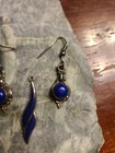 Vtg Vintage Lapis Sterling Silver 925 Handmade Rare Earrings Pendent Set Stone