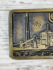 Vintage Paper Mill Belt Buckle Upper Peninsula Michigan  Unidentified Mill Brass