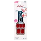 3 Pack Kiss Press-on Manicure Red Short Length Nails No Glue Needed 10323 Dim02
