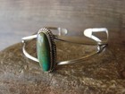 Navajo Indian Sterling Silver Turquoise Bracelet Signed Betone