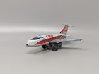Japan Tin Litho Vintage Friction Airplane 5  Twa Boeing 727 Plane