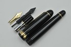 Vintage Platinum 3776 Fountain Pen 14k Uef Nib Black W  Converter Exct  A0924