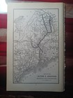  1906 Antique Map Bangor   Aroostook Railroad Greenville Maine Train Routes 