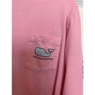 25 vineyard Vines Kids Pink Long Sleeve Whale Pocket Graphic Tee Shirt M 12-14