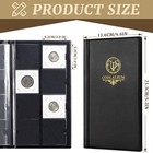 80 Pockets Collecting Album For 2x2 Inches Coin Flip - Classic Large Capacity 
