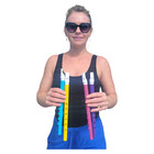 Plastic Flutes Assorted Colors  12 Pack  11 